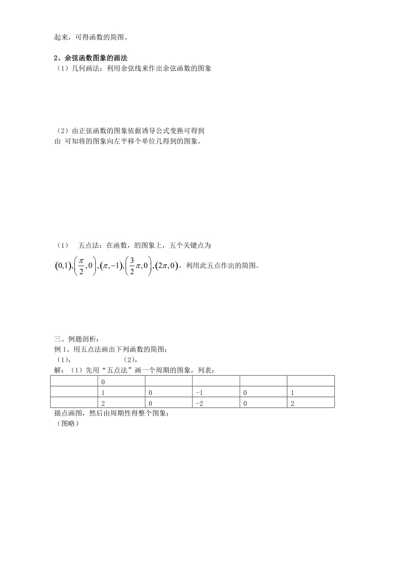 2019-2020年高一数学三角函数的图象和性质一 苏教版.doc_第2页