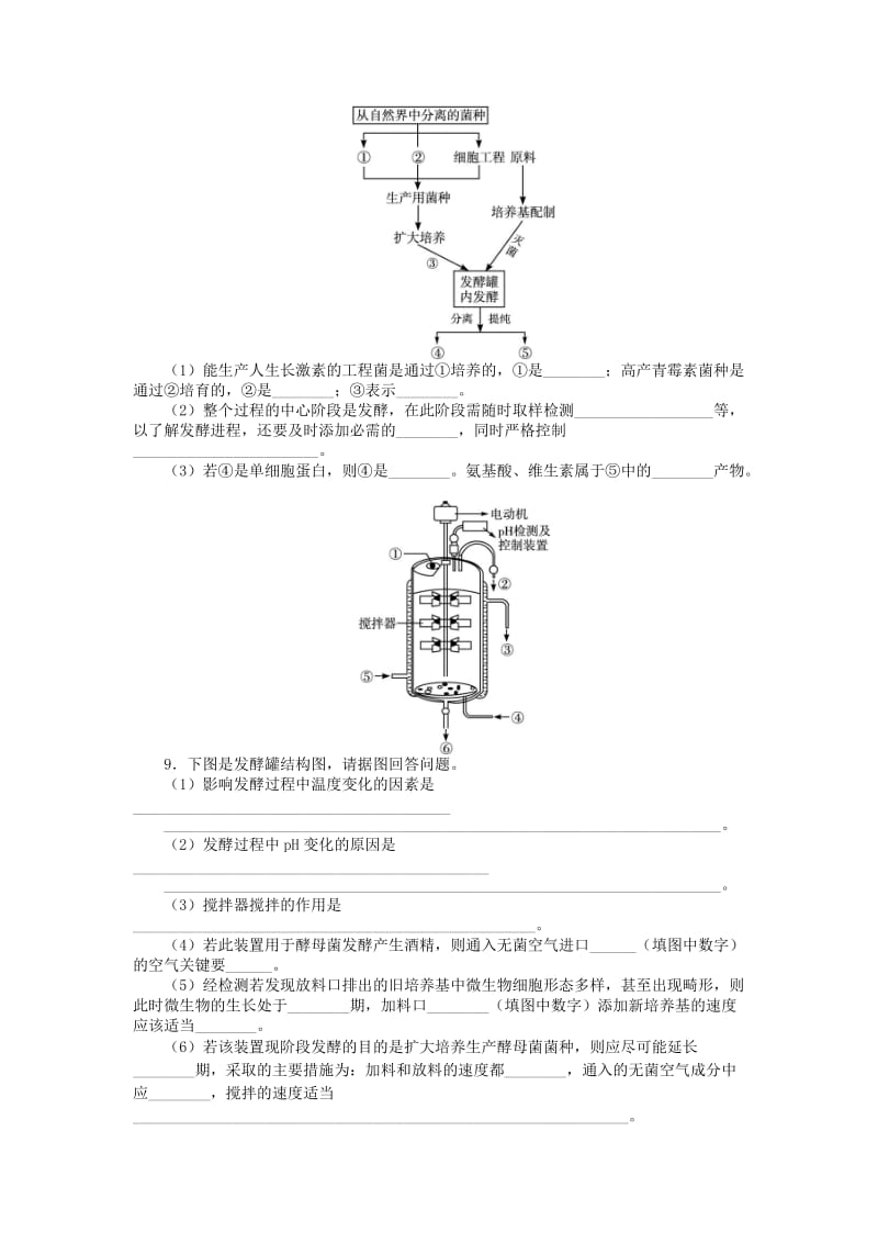 2019-2020年高中生物 第3章 生物科学与工业 第1节 微生物发酵及其应用课后训练 新人教版选修2.doc_第2页