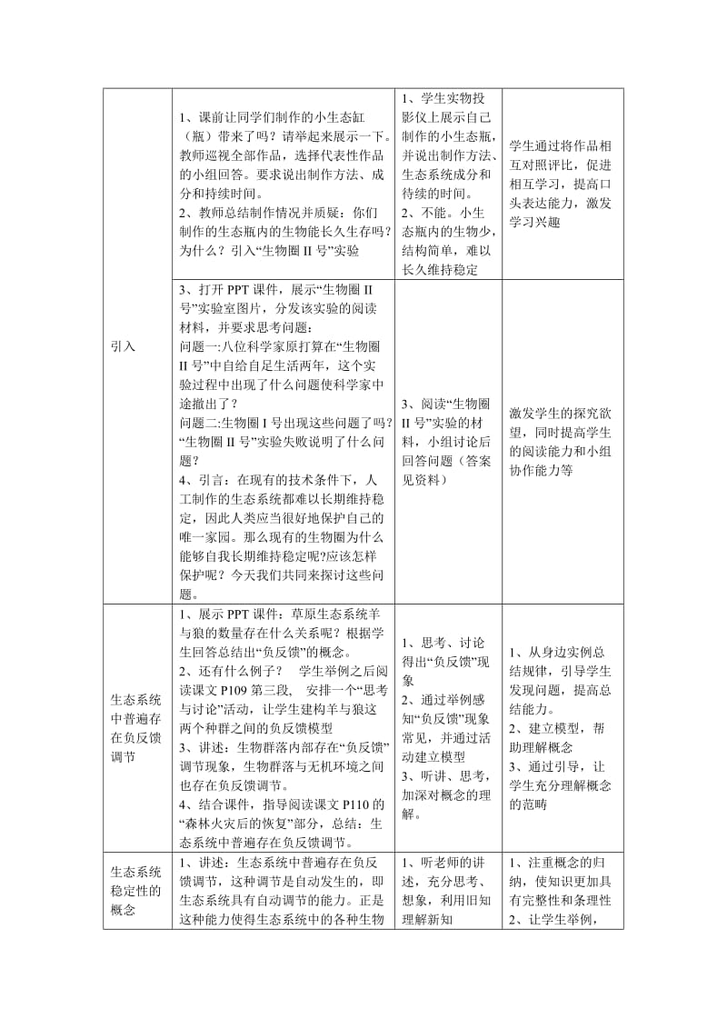 2019-2020年高中生物《生态系统的稳定性》教案8 中图版必修3.doc_第2页