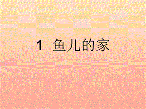 2019秋四年級科學(xué)上冊 3.1《魚兒的家》課件2 大象版.ppt