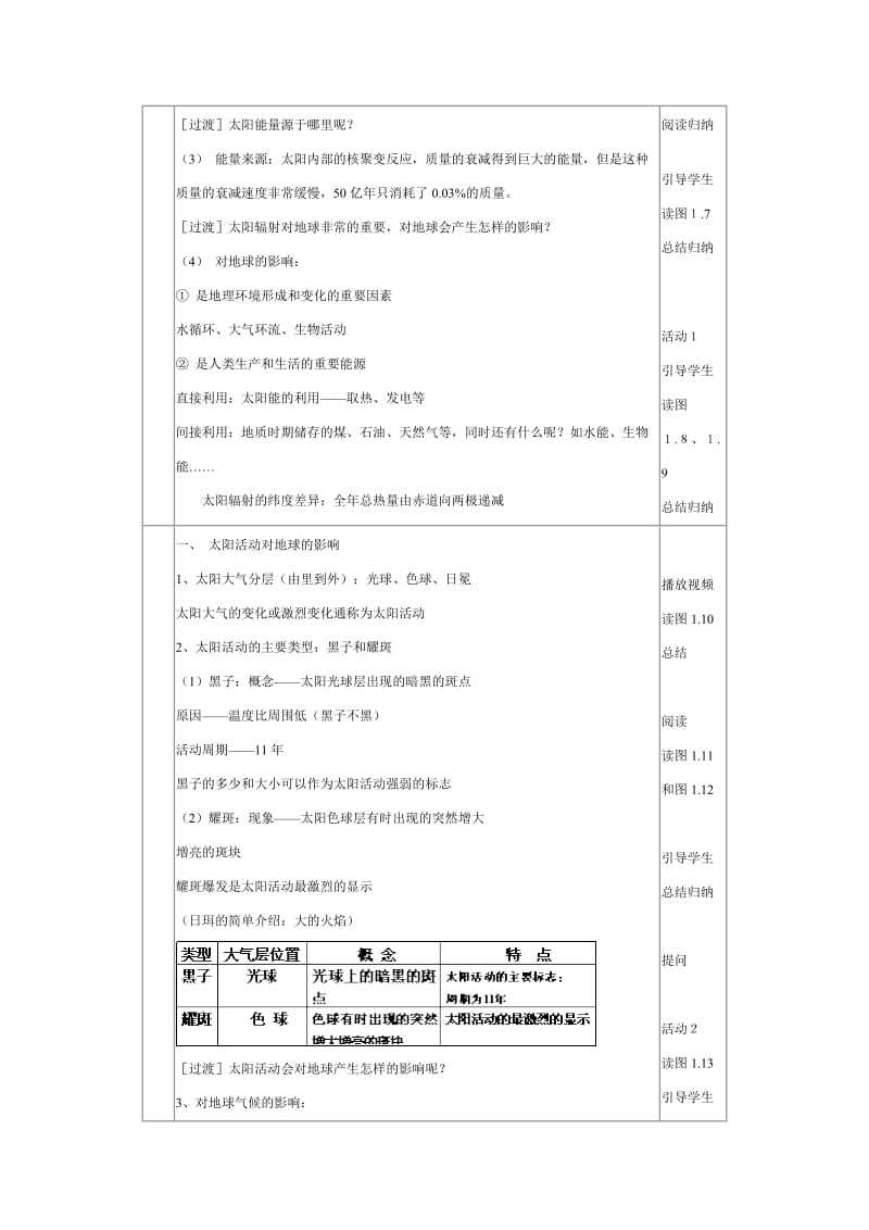 2019-2020年高中地理《高中地理太阳对地球的影响》教案4 人教版必修1.doc_第2页