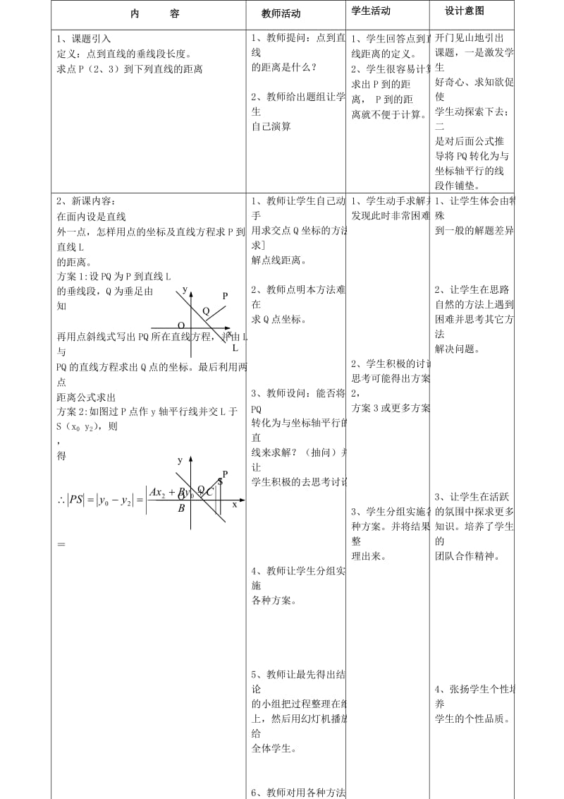 2019-2020年高中数学 《直线的交点坐标与距离公式》教案10 新人教A版必修2.doc_第2页