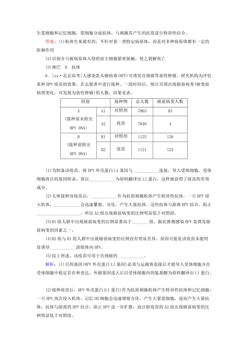 2019-2020年高三生物第一轮总复习 第一编 考点过关练 考点31 免疫.doc_第3页