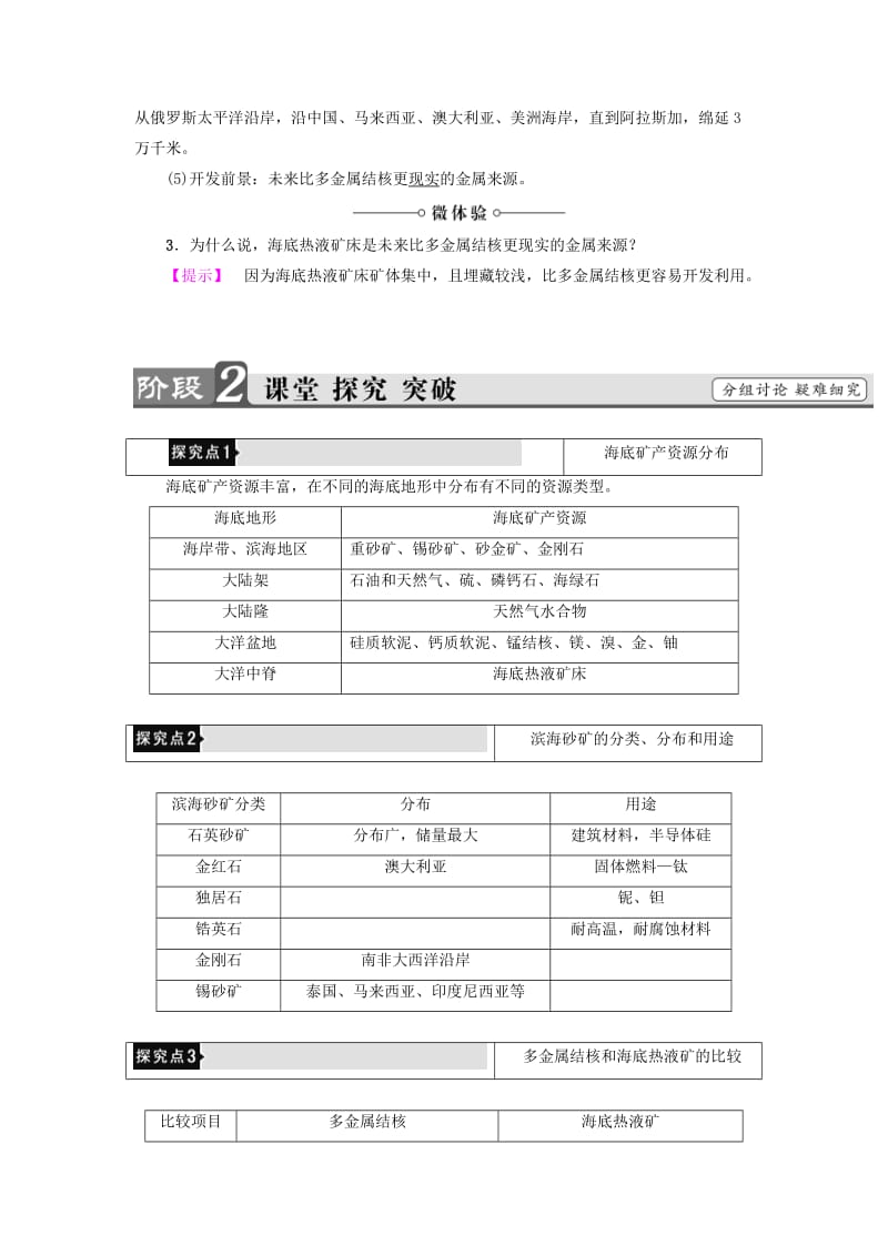 2019-2020年高中地理第2单元开发海洋资源第2节海底矿产资源及其开发整合提升鲁教版选修.doc_第3页