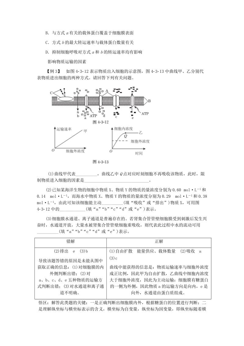 2019-2020年高中生物 第4章 第3节 物质跨膜运输的方式典例精析 新人教版必修1.doc_第3页