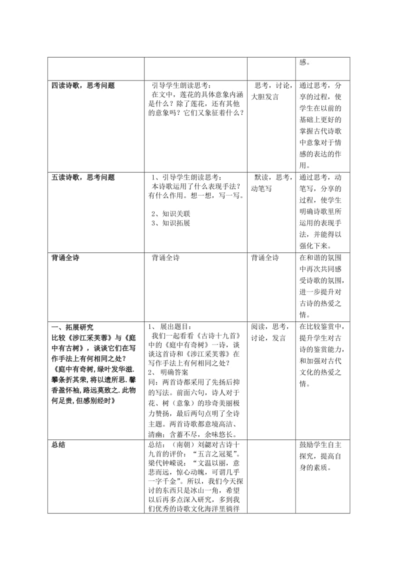 2019-2020年高中语文 涉江采芙蓉三维目标格式化教案 新人教版必修2.doc_第3页