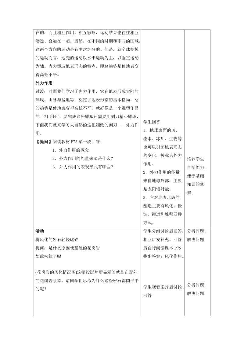 2019-2020年高中地理 4.1《营造地表形态的力量》说课教案（人教版必修1）.doc_第3页