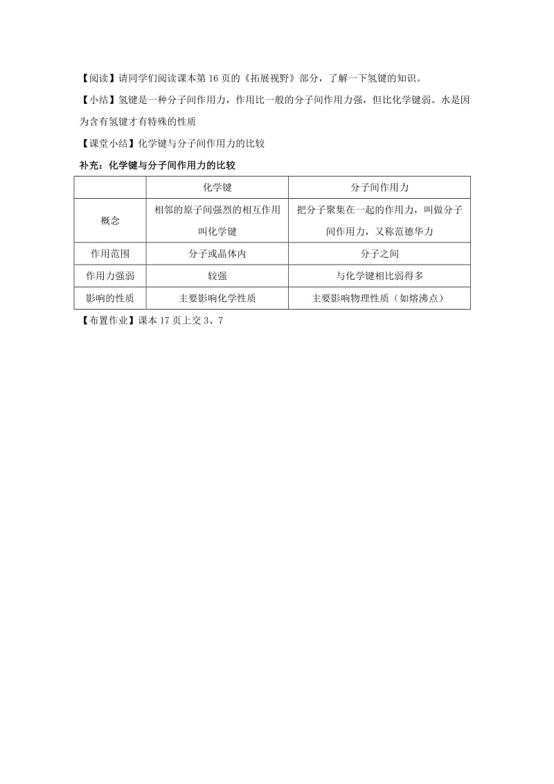 2019-2020年高中化学《微粒间的相互作用力》教案4 苏教版必修2.doc_第2页