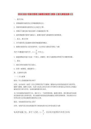 2019-2020年高中物理《磁感應(yīng)強(qiáng)度》教案6 新人教版選修3-1.doc