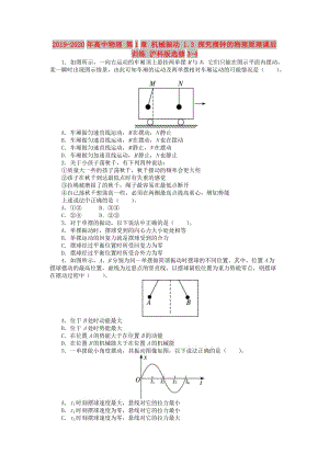 2019-2020年高中物理 第1章 機(jī)械振動(dòng) 1.3 探究擺鐘的物理原理課后訓(xùn)練 滬科版選修3-4.doc