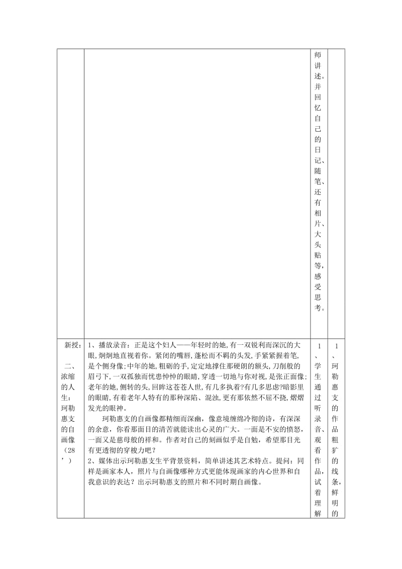 2019-2020年高一美术 家眼中的自己教案.doc_第3页