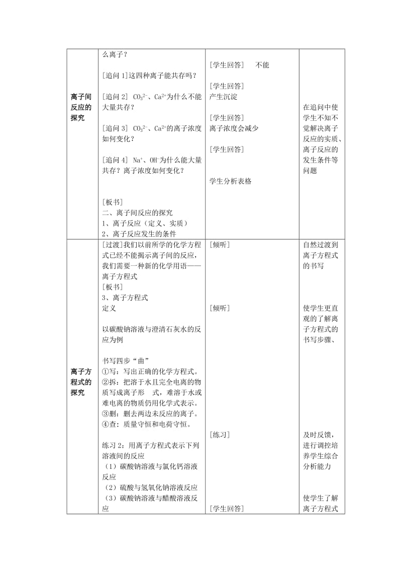 2019-2020年高一化学《2.2 离子反应》教案.doc_第3页