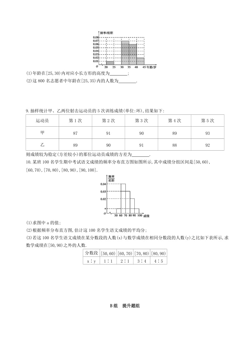 2019-2020年高三数学一轮复习第十一章统计统计案例第二节用样本估计总体夯基提能作业本理.doc_第2页