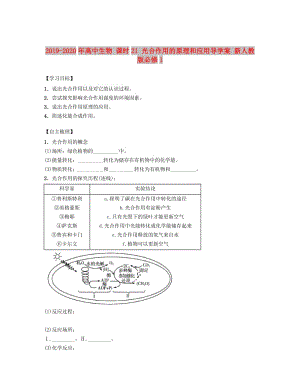 2019-2020年高中生物 課時21 光合作用的原理和應(yīng)用導(dǎo)學(xué)案 新人教版必修1.doc