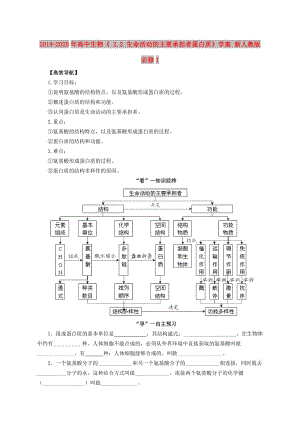 2019-2020年高中生物《 2.2 生命活動的主要承擔(dān)者蛋白質(zhì)》學(xué)案 新人教版必修1.doc