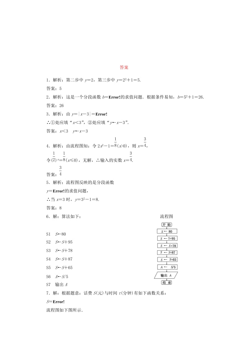 2019-2020年高中数学课下能力提升二顺序结构选择结构苏教版必修.doc_第3页