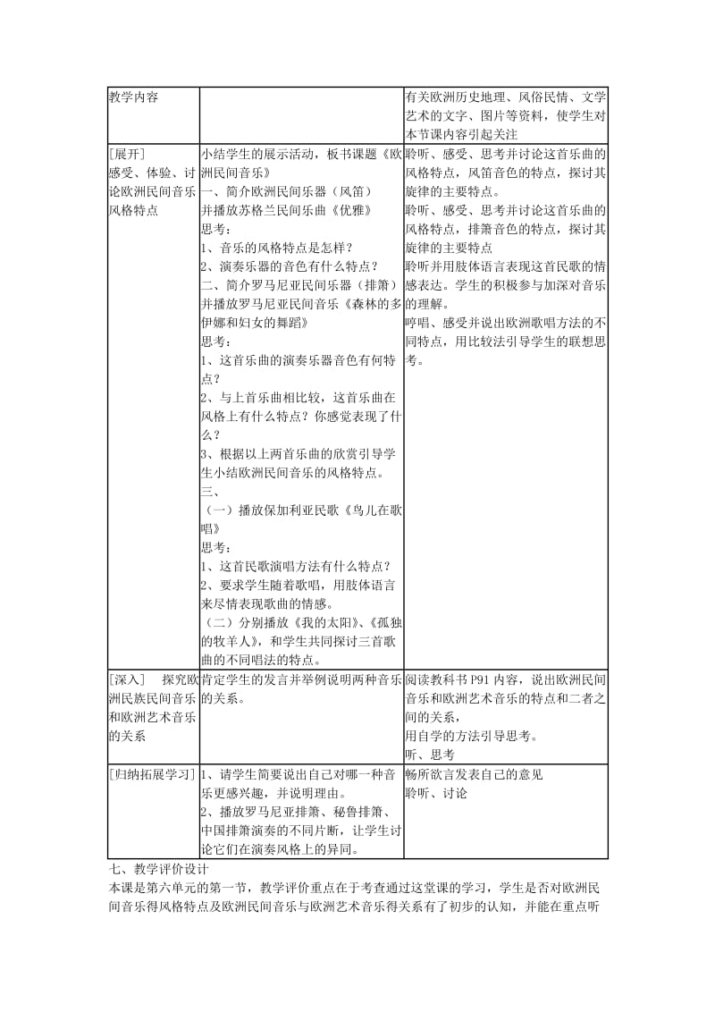 2019-2020年高中音乐《第六单元 欧洲民间音乐》第十二节 欧洲民间音乐教学设计.doc_第2页