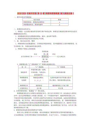 2019-2020年高中生物 第25課 種群和群落教案 新人教版必修3.doc