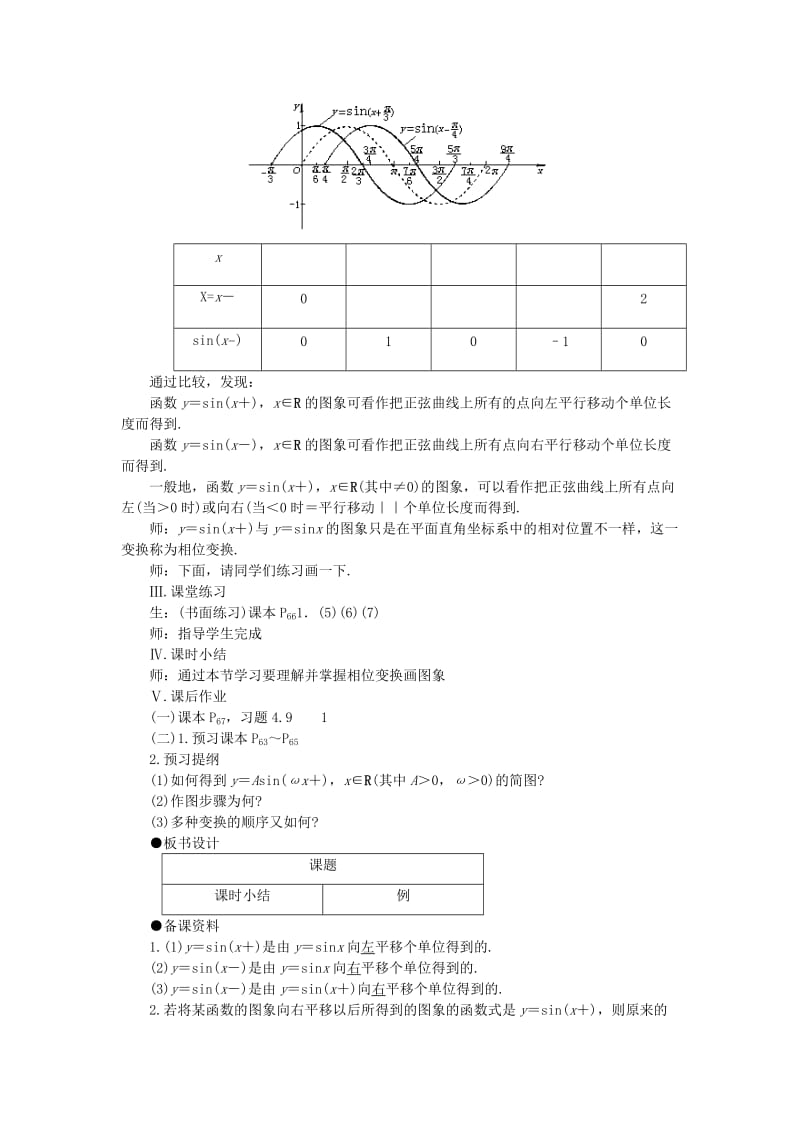 2019-2020年高中数学 1．5 函数y=Asin（ωx+ψ）教案2 新人教版必修4.doc_第2页