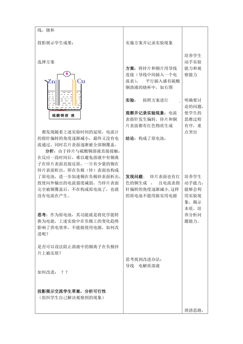 2019-2020年高二化学第四章 第一节原电池教学设计 新课标 人教版 选修四.doc_第2页