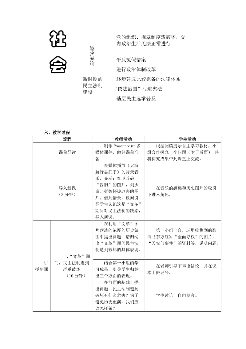 2019-2020年高中历史《民主政治建设的曲折发展》教案5 新人教版必修1.doc_第2页