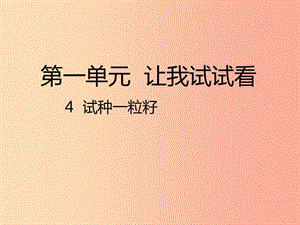 二年級道德與法治下冊 第一單元 讓我試試看 第4課《試種一粒籽》課件1 新人教版.ppt