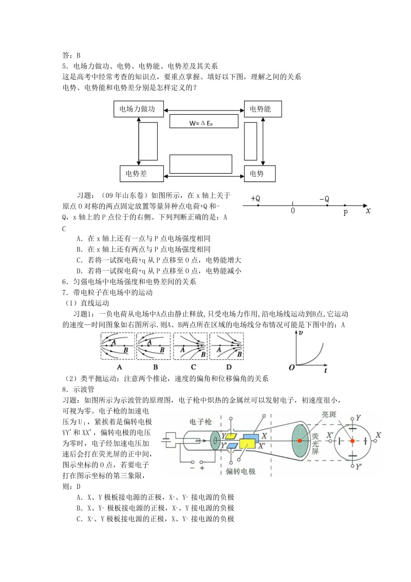 2019-2020年高三物理静悟导读提纲 （五）电场 新人教版.doc_第3页