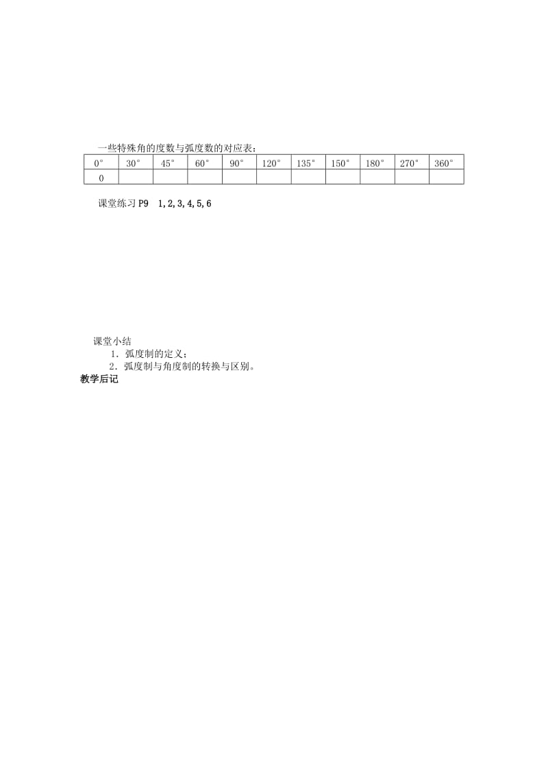 2019-2020年高中数学 1.1.2《弧度制1》教案 苏教版必修4.doc_第2页