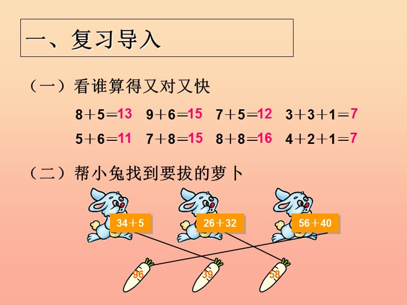 2019秋二年级数学上册第2单元100以内的加法和减法进位加课件新人教版.ppt_第2页