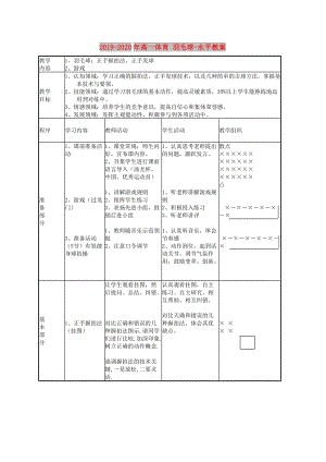 2019-2020年高一體育 羽毛球-水平教案.doc