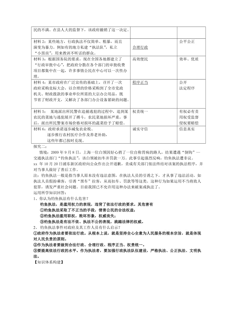 2019-2020年高一政治《4.1政府的权力：依法行政》教案.doc_第3页