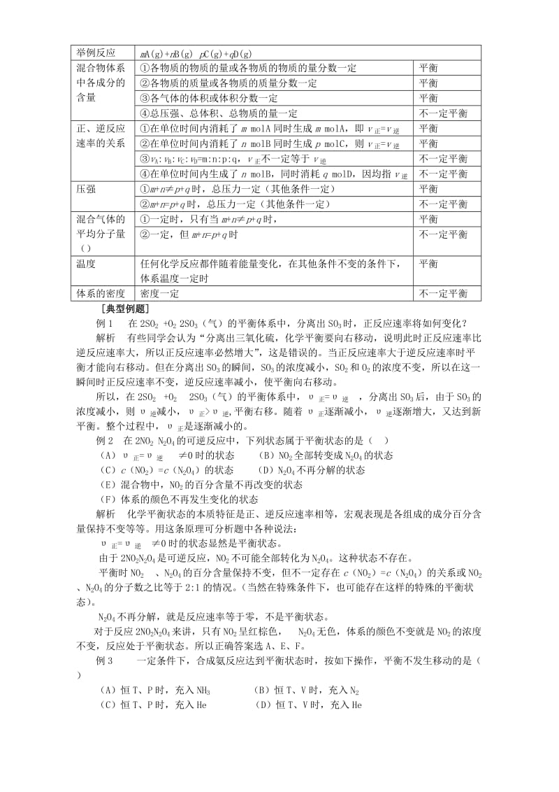 2019-2020年高二化学平衡 电离平衡复习 人教版.doc_第2页