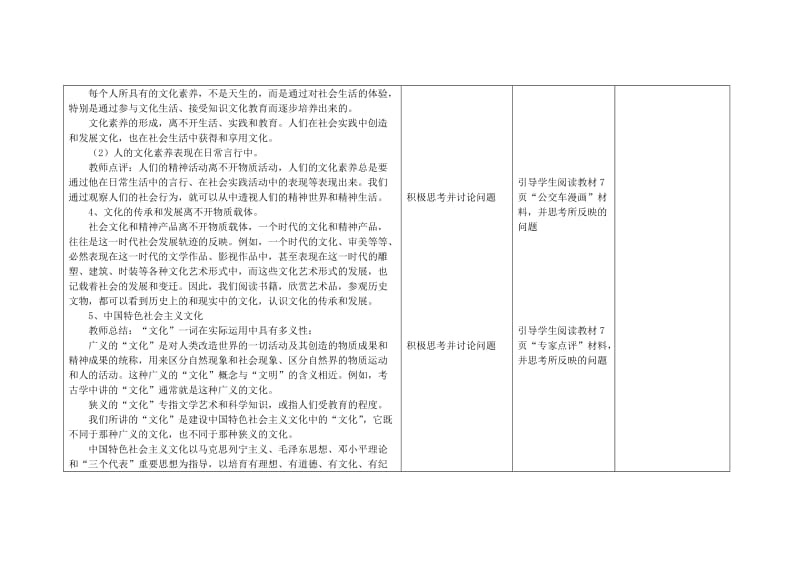 2019-2020年高二政治《体味文化》教学设计.doc_第3页