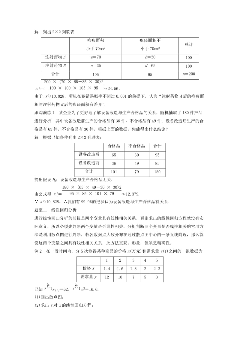 2019-2020年高中数学 第1章 统计案例章末复习提升1 苏教版选修1-2.doc_第2页