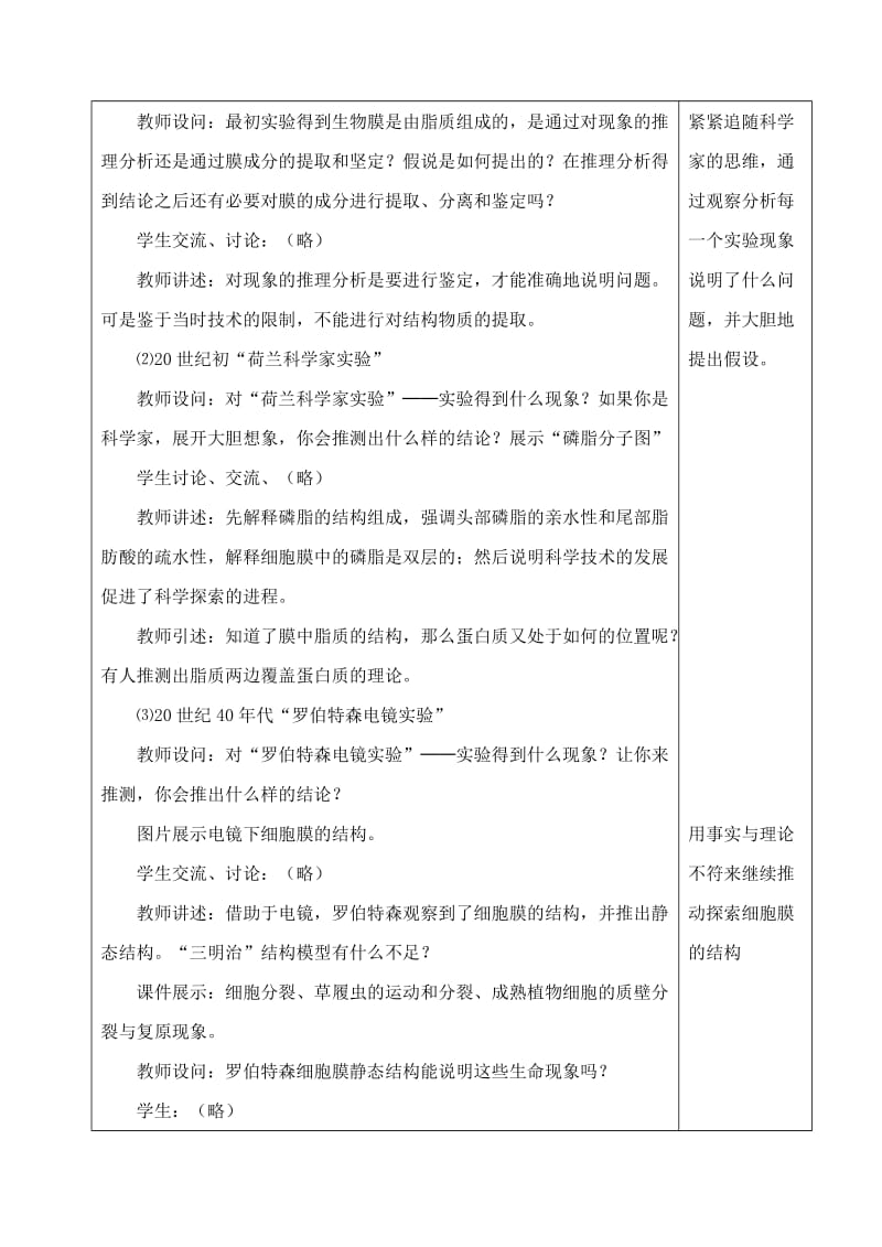 2019-2020年高中生物 4.2生物膜的流动镶嵌模型2教案 新人教版必修1.doc_第3页