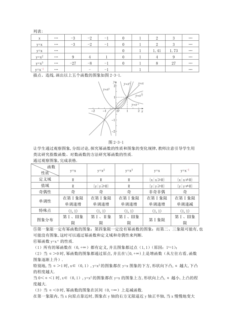 2019-2020年高一数学《幂函数》教学设计.doc_第3页