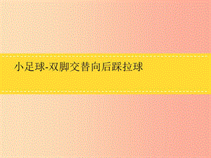 二年級(jí)體育下冊 小足球雙腳交替向后踩拉球課件.ppt