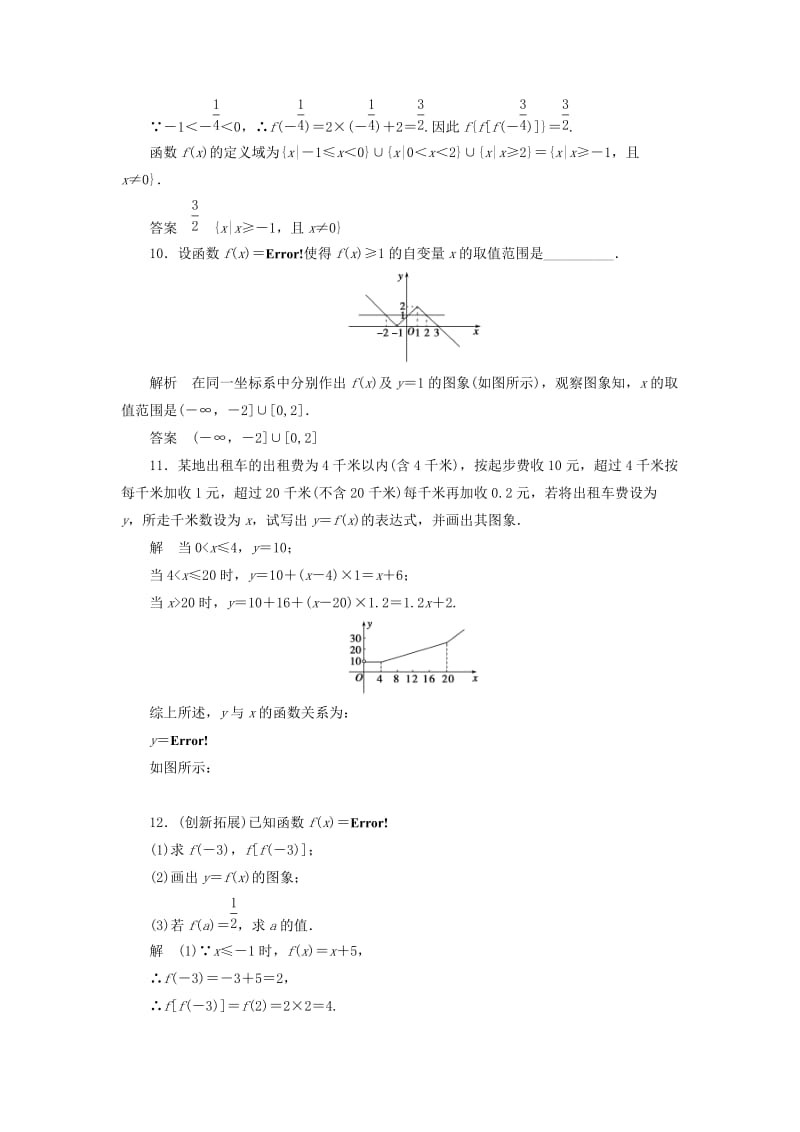 2019-2020年高中数学 《2.1.2函数的表示方法》评估训练 新人教B版必修1.doc_第3页