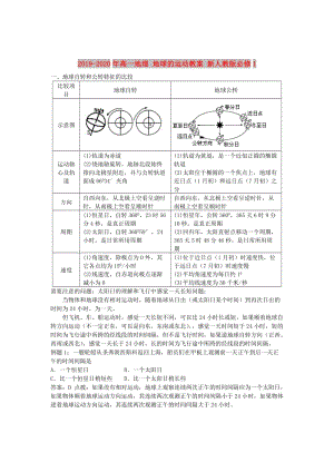 2019-2020年高一地理 地球的運(yùn)動(dòng)教案 新人教版必修1.doc