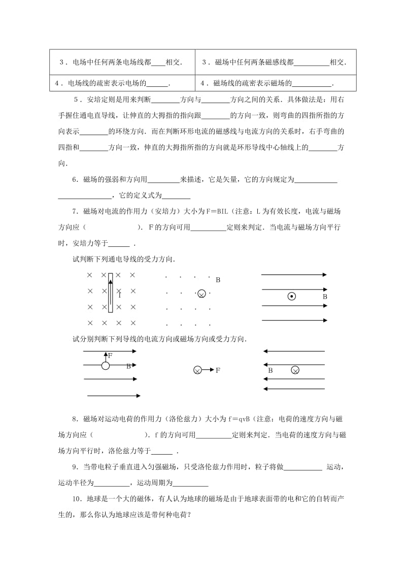 2019-2020年高中物理 磁场全章复习课2教案 人教版二册.doc_第2页