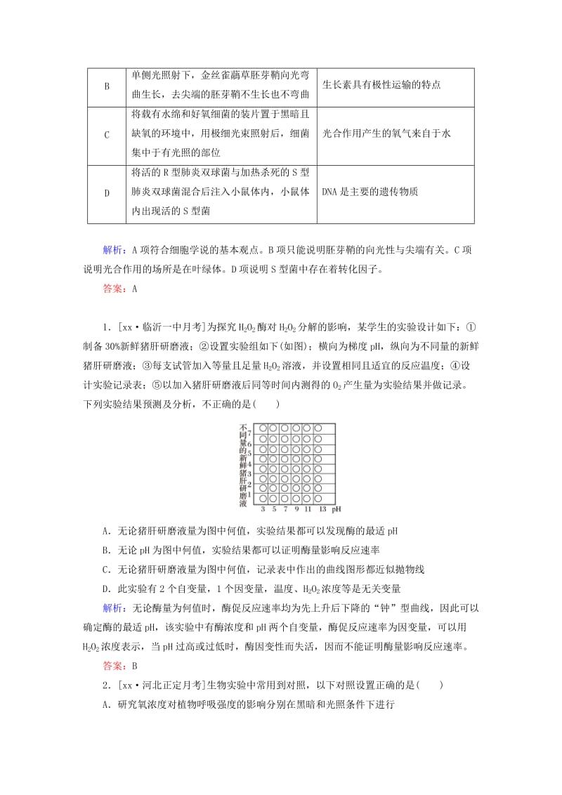 2019-2020年高三生物第一轮总复习 第一编 考点过关练 考点51 实验与探究.doc_第3页