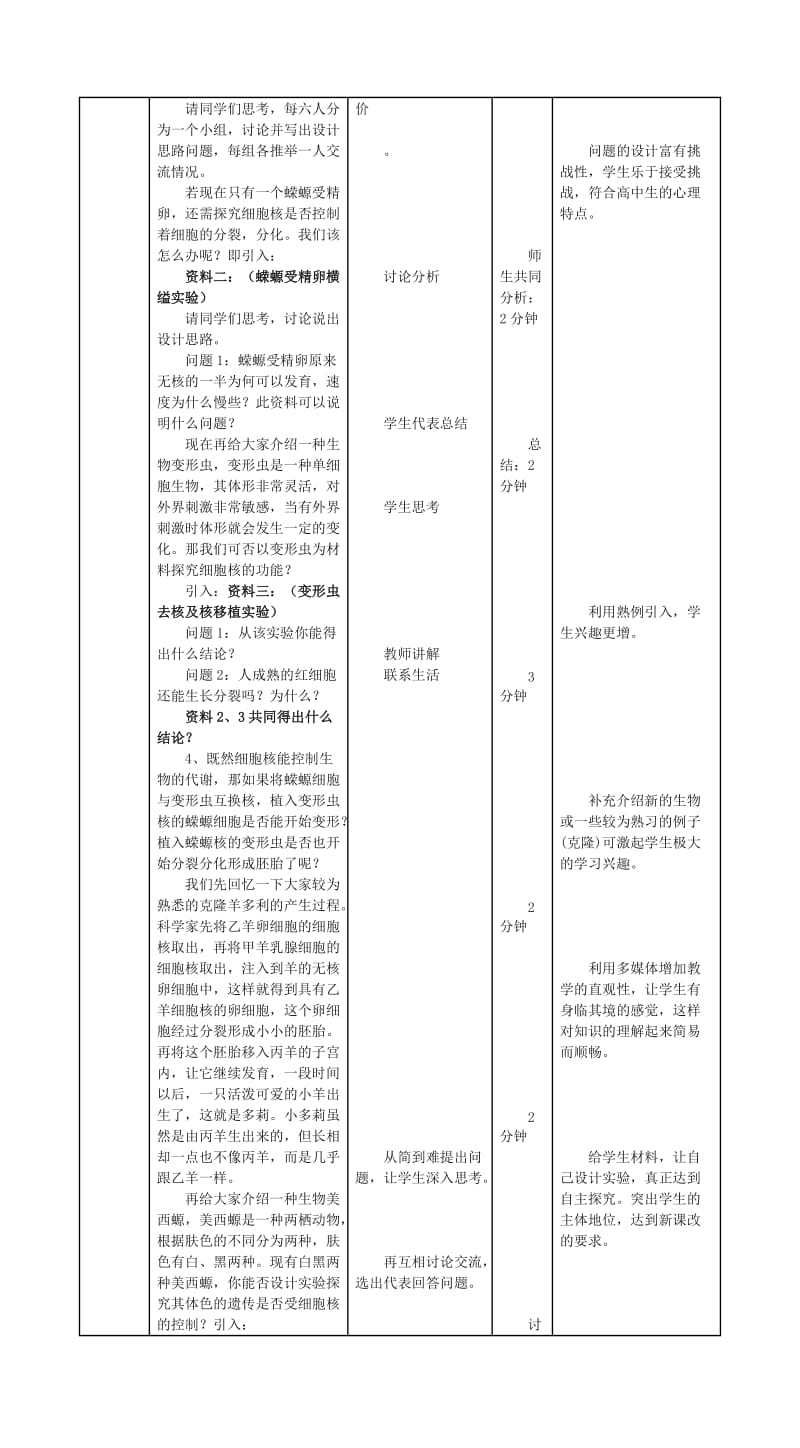 2019-2020年高中生物《细胞核——系统的控制中心》教案14 新人教版必修1.doc_第2页