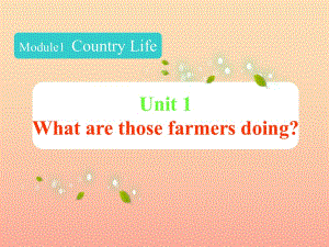 2019秋六年级英语上册 Unit 1 What are those farmers doing课件1 广州版.ppt