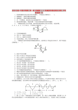 2019-2020年高中物理 第2章 機(jī)械波 2.2 機(jī)械波的描述課后訓(xùn)練 滬科版選修3-4.doc
