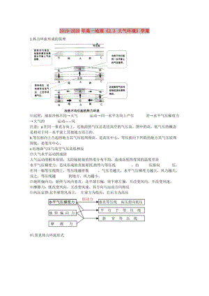 2019-2020年高一地理《2.3 大氣環(huán)境》學(xué)案.doc