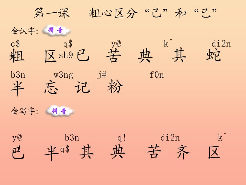 一年级语文下册 识字二 1《小粗心区分己和已》课件6 语文S版.ppt_第1页