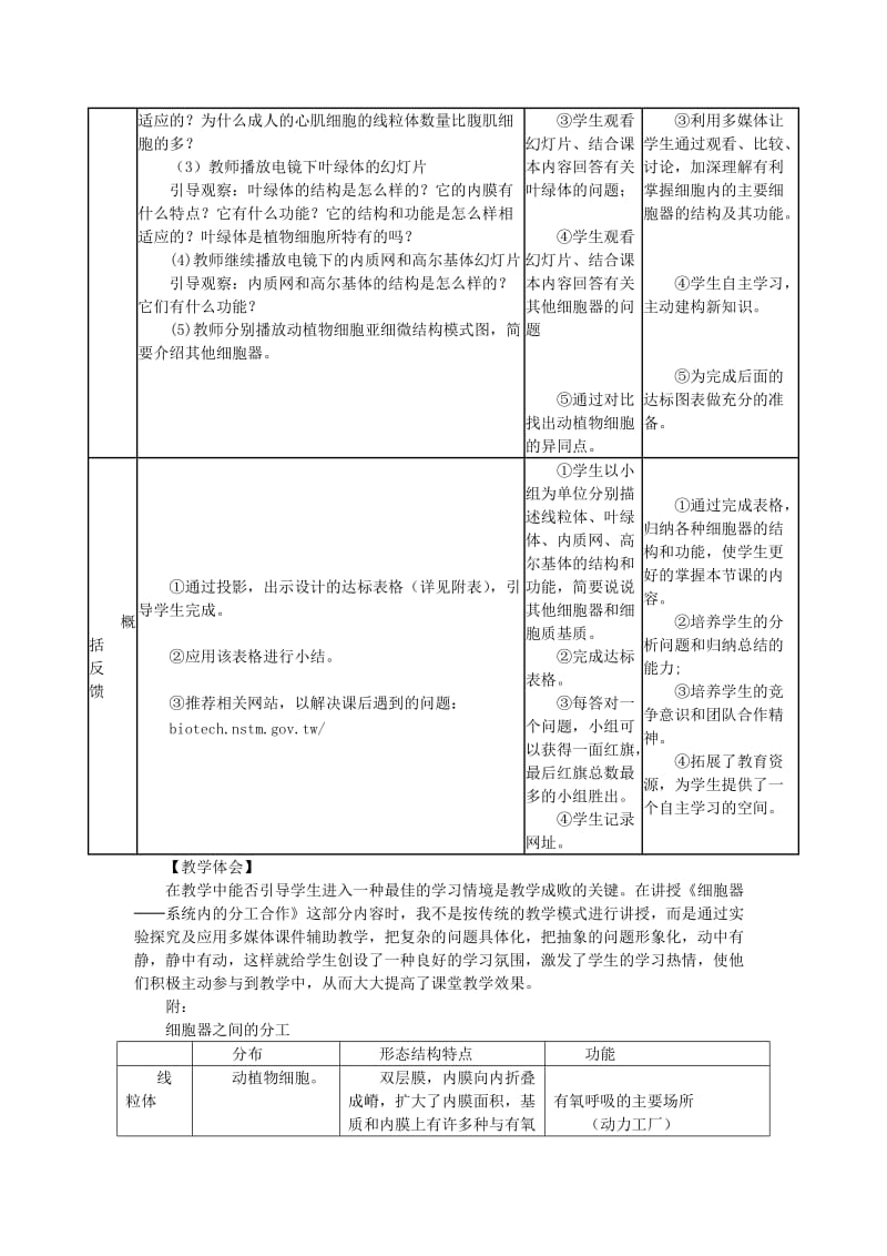 2019-2020年高中生物《细胞器——系统内的分工合作》教案7 新人教版必修1.doc_第3页