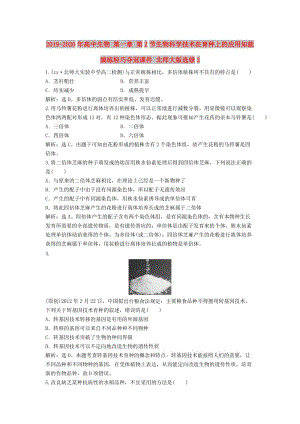 2019-2020年高中生物 第一章 第2節(jié)生物科學(xué)技術(shù)在育種上的應(yīng)用知能演練輕巧奪冠課件 北師大版選修2.doc