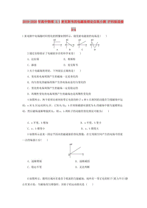 2019-2020年高中物理 3.1麥克斯韋的電磁場理論自我小測 滬科版選修3-4.doc