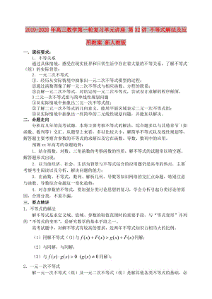 2019-2020年高三數(shù)學第一輪復(fù)習單元講座 第32講 不等式解法及應(yīng)用教案 新人教版.doc